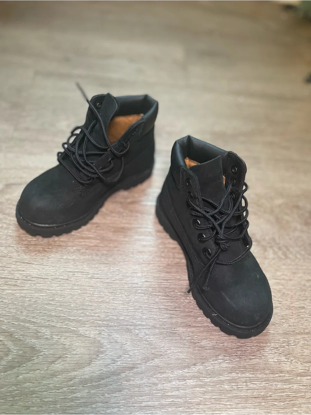 Timberland Kids Black Ankle Lace-Up Boots
